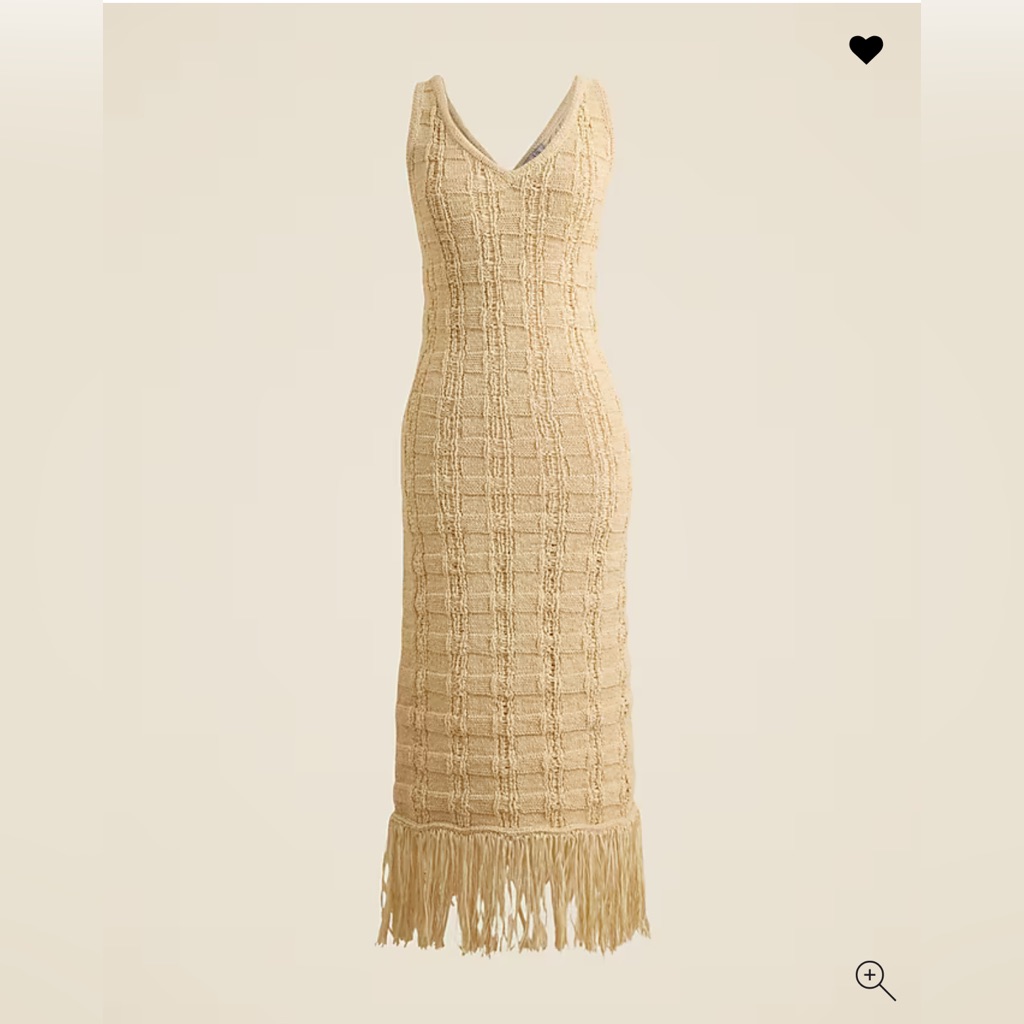 J Crew Fringe-Trim Sweater-Dress
